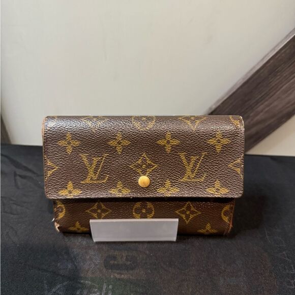 Louis Vuitton Monogram Porte Tresor Etui Papier Wallet M61202 SKS4142 - Picture 1 of 10
